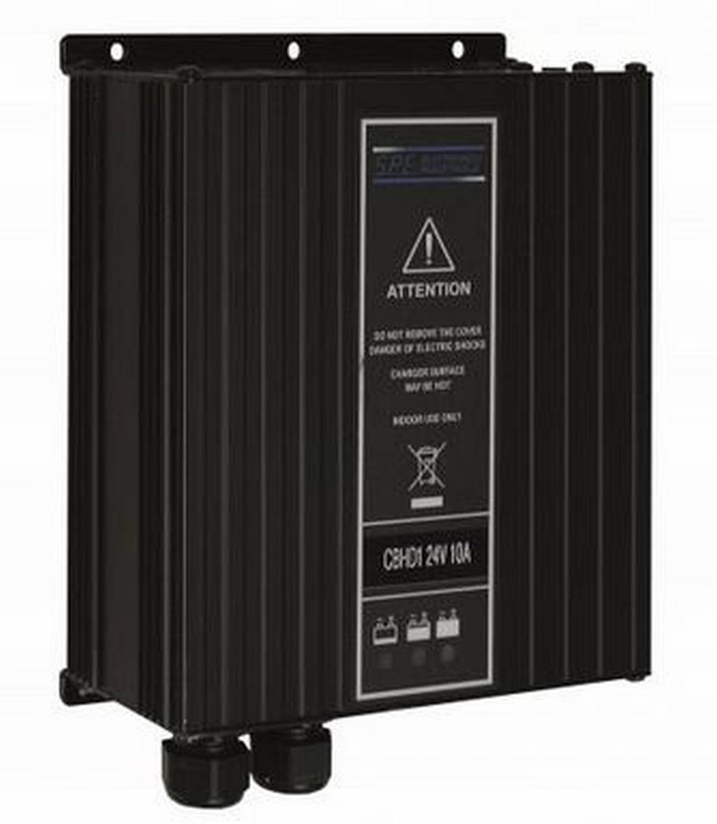 Q-Batteries energiesparendes Hochfrequenzladegerät 24V 8A by S.P.E. Charger CBHD1 SMALL ohne Batteriestecker - Ladekennlinie : Nassbatterien / PZS