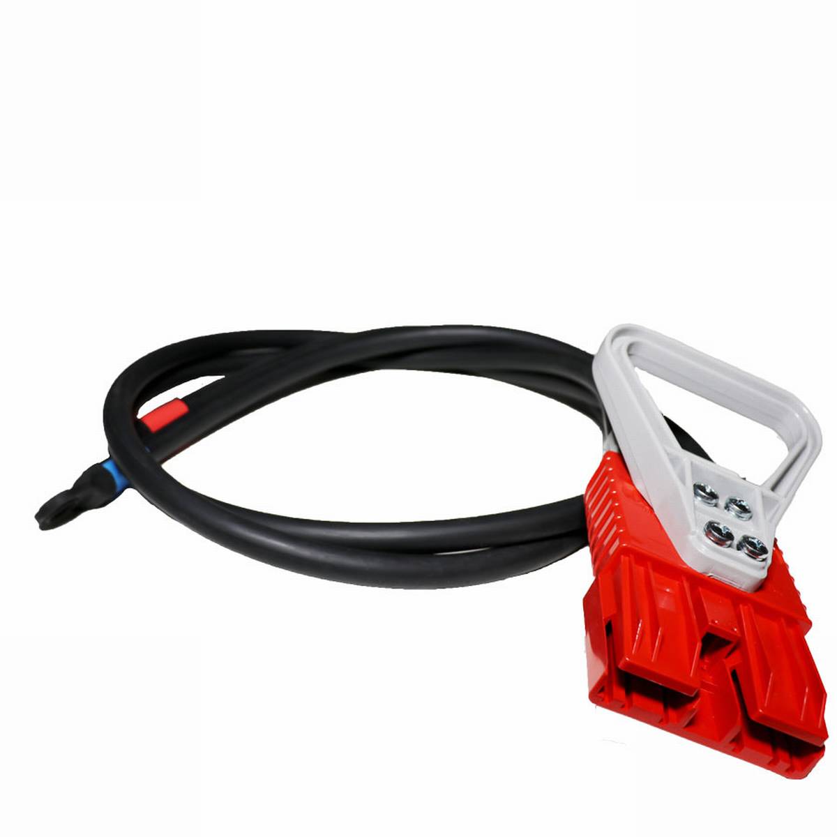 Anderson vlakcontact SBE 320A rood met handvat en trekontlasting 35mm² (met eindkabel 1500mm) (of vergelijkbaar met Anderson)