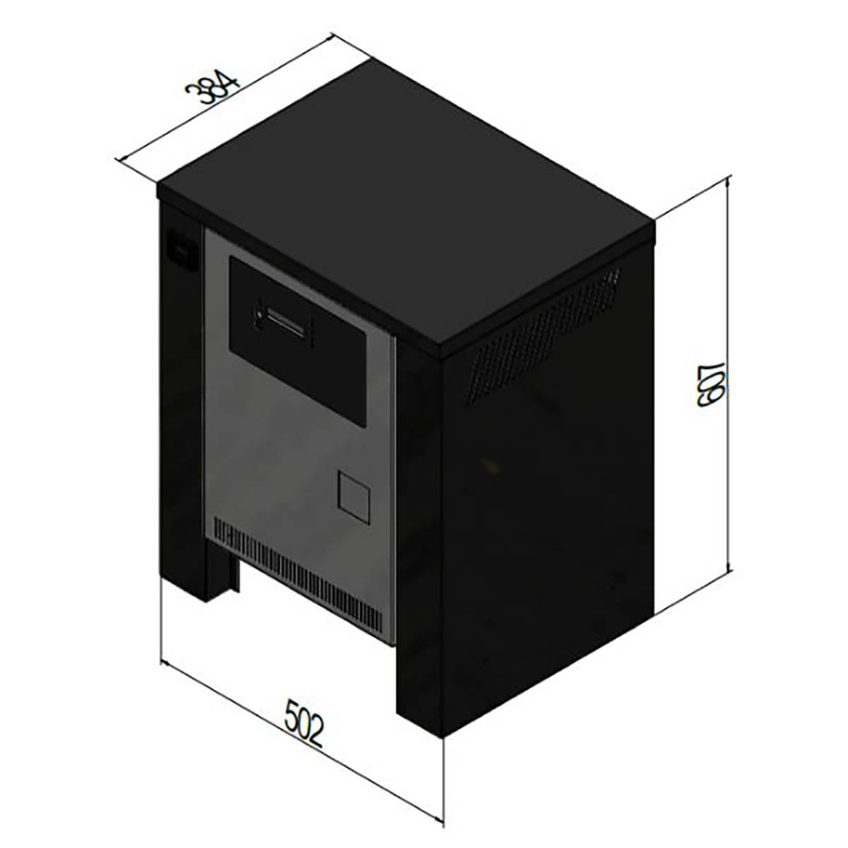 Q-Batteries Gabelstapler- Ladegerät 50Hz 48V 60A 3-phasig ohne Netz- und Batteriestecker