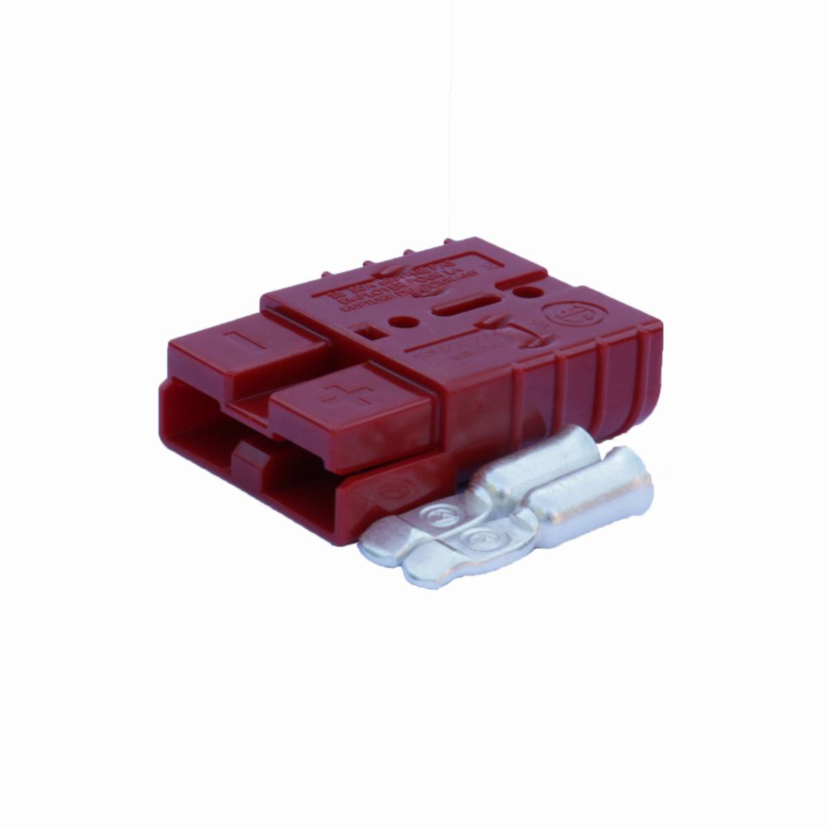 Anderson vlak stekker SB 50A rood, stekker inclusief 2 hoofdcontacten, 24V, 16mm² (of vergelijkbaar met Anderson)