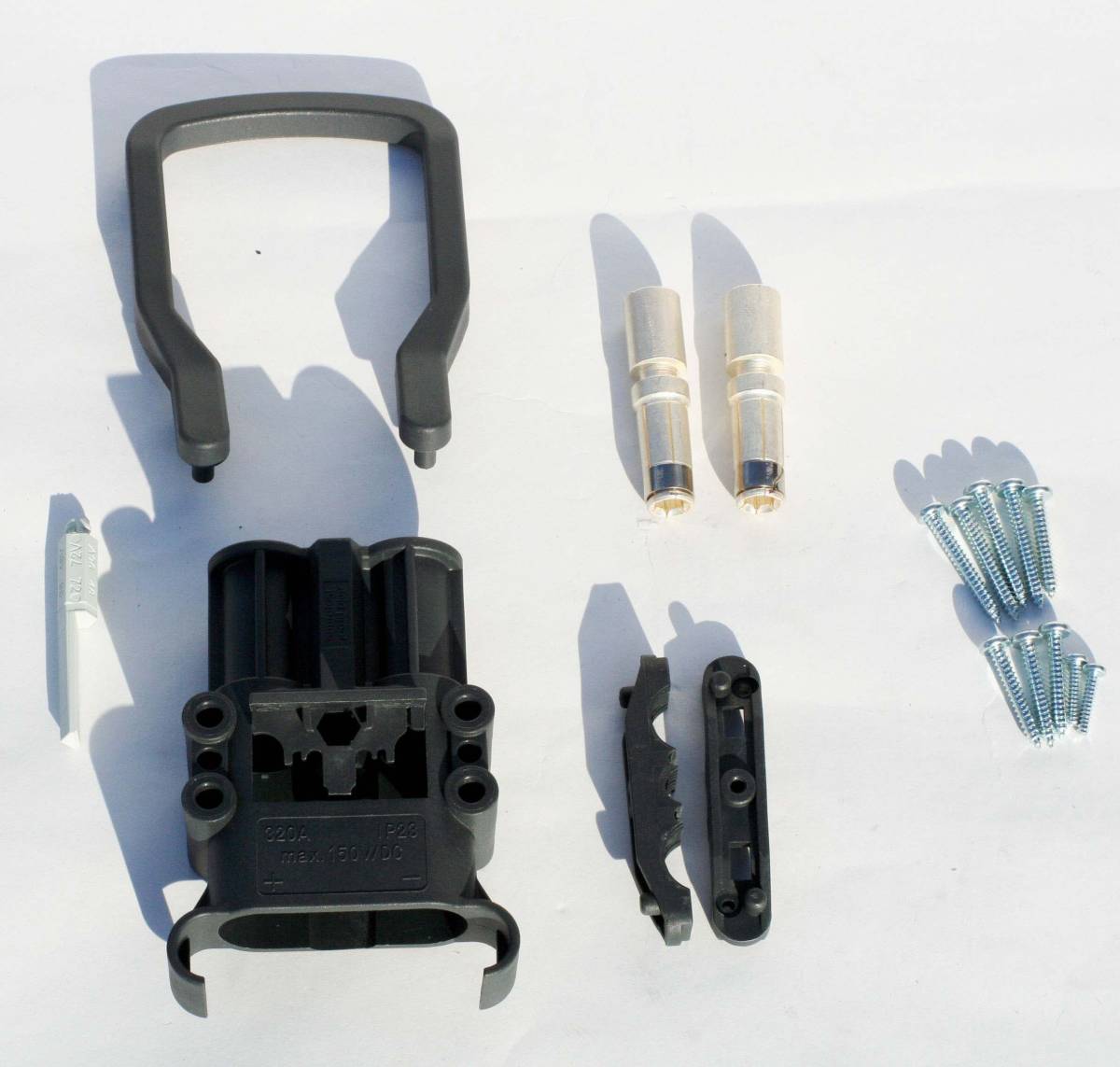REMA Aansluiting Euro Din 320A Koppeling 50mm² (Handgreep, Codeerstift grijs, Hoofdcontact, Trekontlasting)