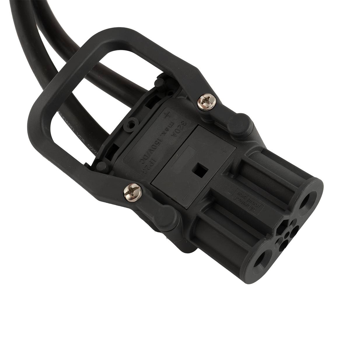 Q-Batteries Dose Euro Din 320A Kupplung 50mm² grau (mit Endableiter 1500mm) 