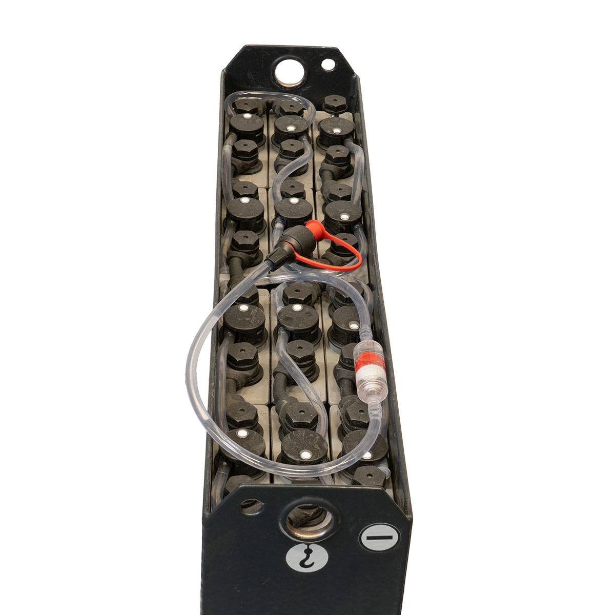 24V Heftruckbatterij 2 PzB 200 Ah (655/660 * 145 * 682mm L/B/H) Trog 57034113 inclusief Aquamatik van Q-Batteries