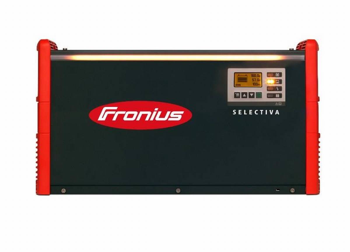 Fronius SELECTIVA 8060 Hochfrequenzladegerät 80V 60A mit EUW+U-Set Relaiskarte Sel. 8/16kW4,100,852 inkl. Rema 160A 35mm mit EUW Luftadapter - Ladezeitverkürzung gegenüber Standart ca.1 Stunde