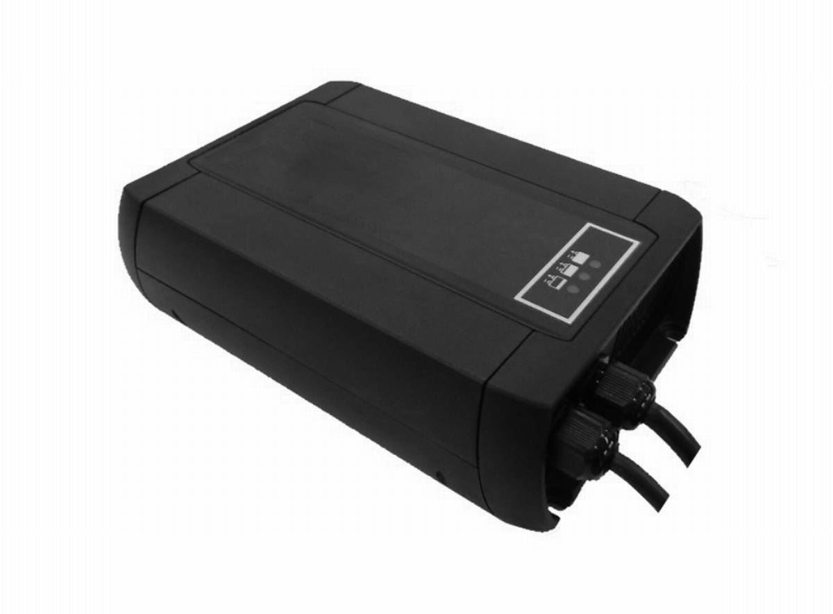 Q-Batteries energiesparendes Hochfrequenzladegerät 24V 13A by S.P.E. Charger CBHD1-XR-P, GEL inkl. Netz- und SB 50A grau Stecker - Ladekennlinie : Gel