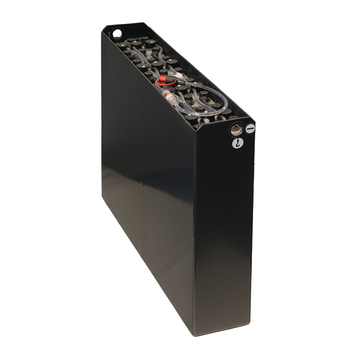 24V Gabelstaplerbatterie 2 PzS 250 Ah DIN A (827 * 162 * 627mm L/B/H)  Trog 57014021 inkl. Aquamatik von Q-Batteries