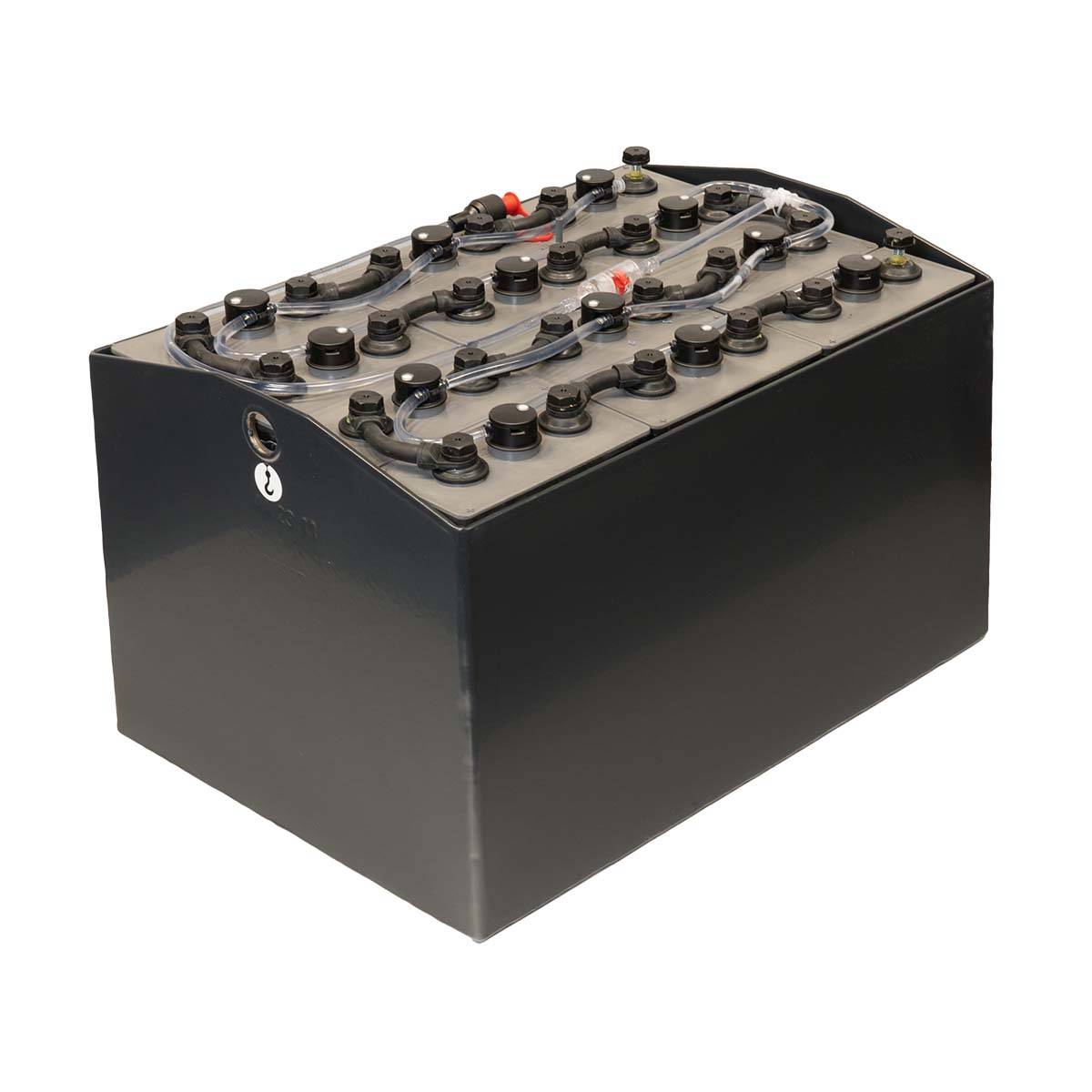 24V Heftruckbatterij 5 PzS 300 Ah (615 * 416 * 376mm L/B/H) Trog 40883700 inclusief Aquamatik van Q-Batteries