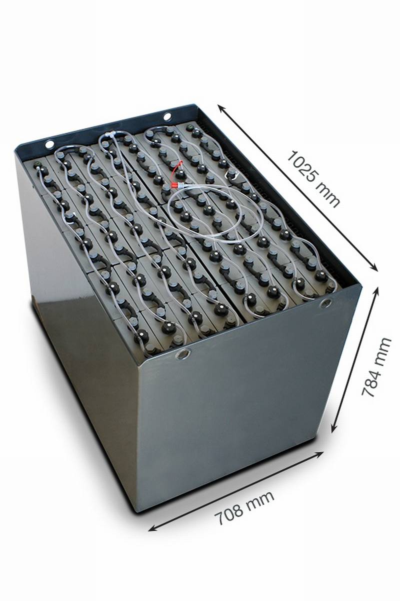 80V Gabelstaplerbatterie 4 PzS 620 Ah DIN A (1025 * 708 * 784mm L/B/H) Trog 57019023 inkl. Aquamatik von Q-Batteries