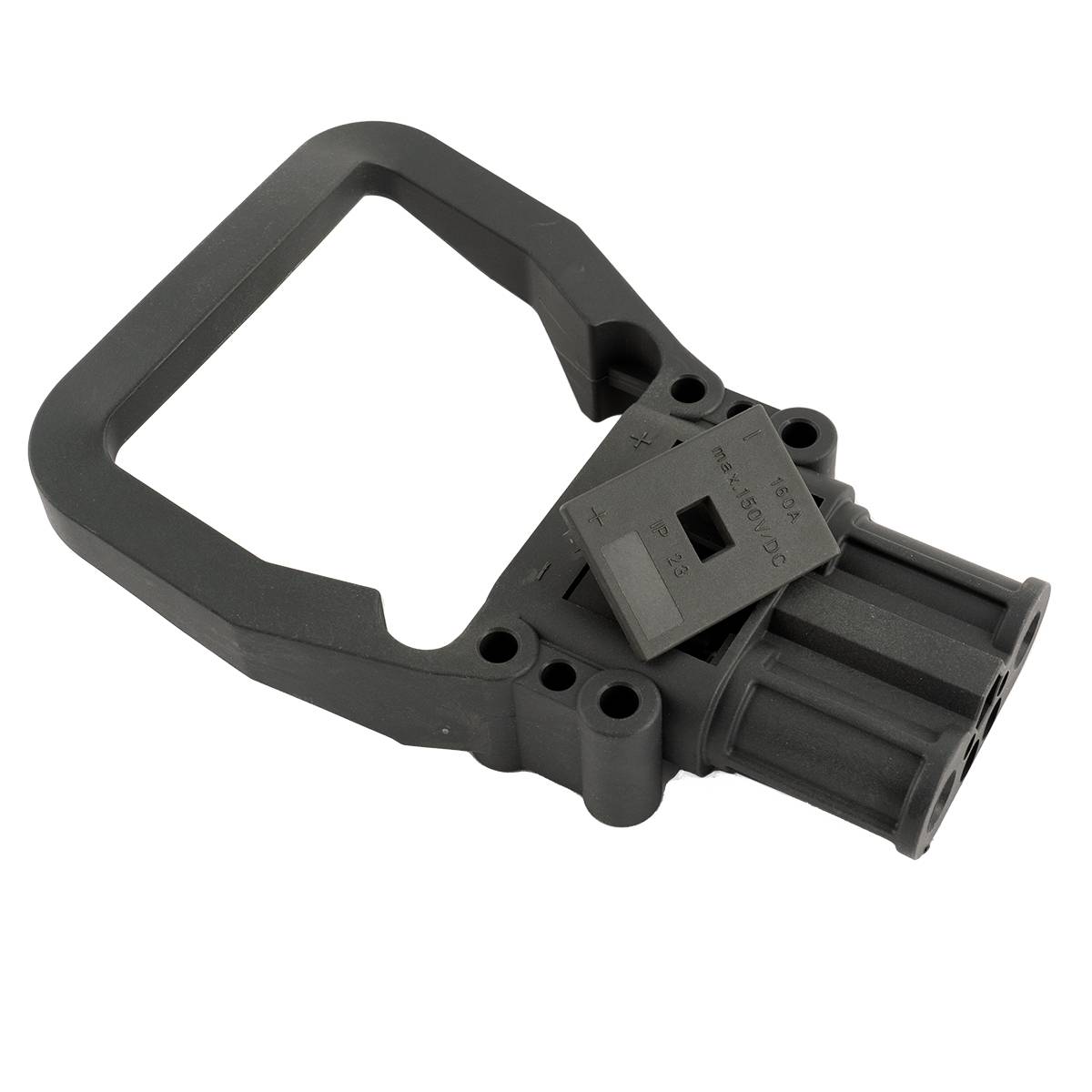 Q-Batteries Dose Euro Din 160A Kupplung 35mm² (Griff, Kodierstift grau, Hauptkontakt, Zugentlastung) Griff fest mit Gehäuse verbunden, nicht geschraubt!