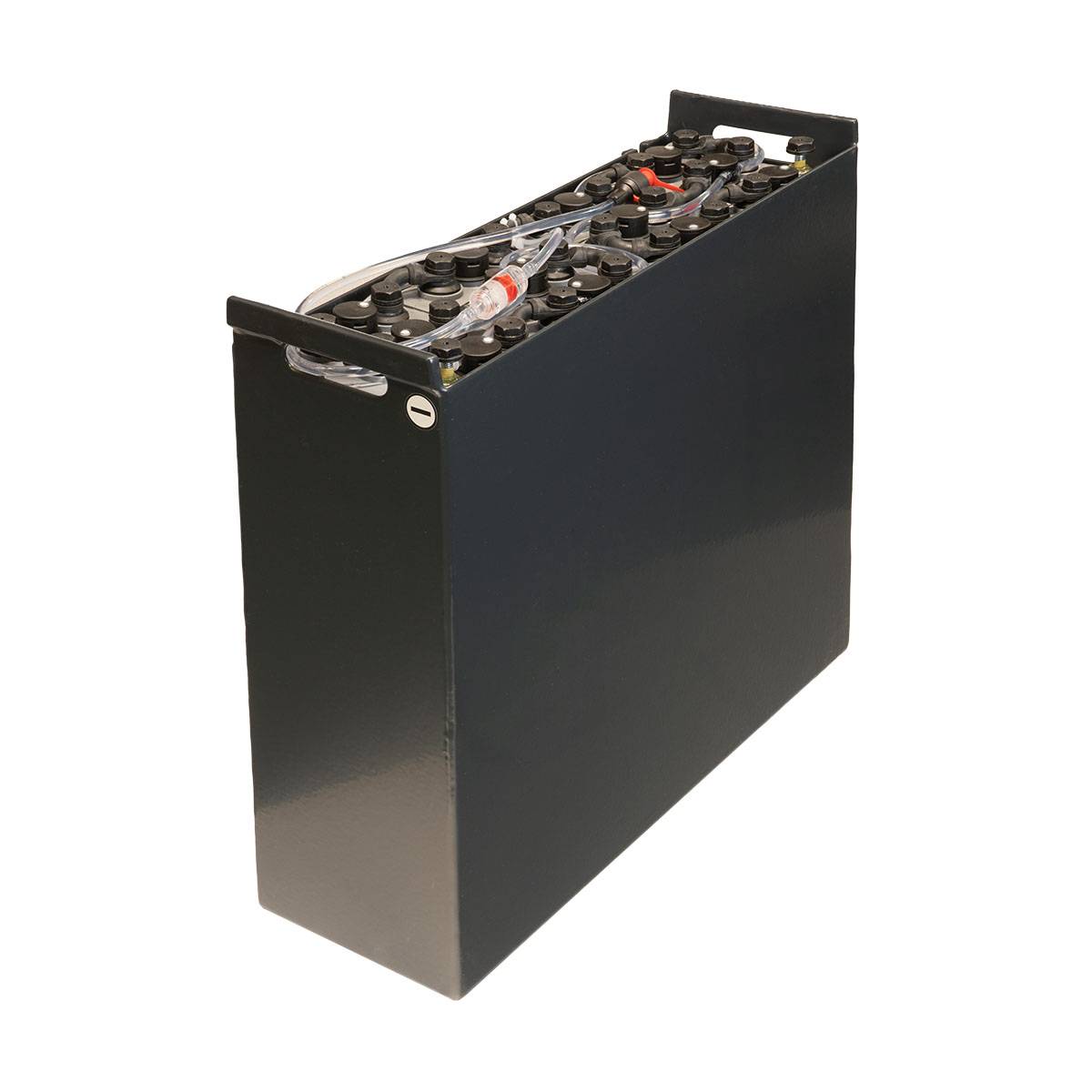 24V Gabelstaplerbatterie 3 PzB 225 Ah (650 * 206 * 567mm L/B/H) Trog 57034121 inkl. Aquamatik von Q-Batteries