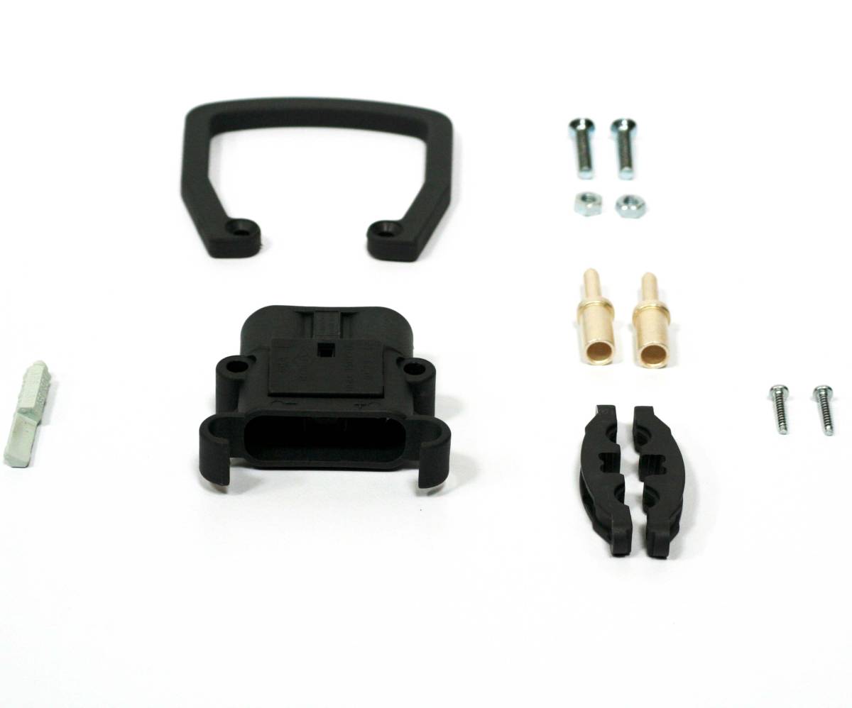 REMA Stecker Euro Din 80A 16mm² (Griff, Kodierstift grau, Hauptkontakt, Zugentlastung)  