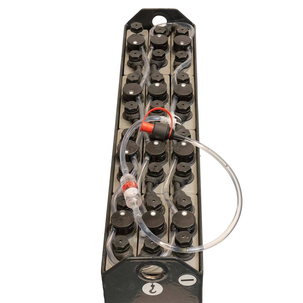 24V Gabelstaplerbatterie 2 PzB 150 Ah (650 * 145 * 561mm L/B/H) Trog 57034107 inkl. Aquamatik von Q-Batteries