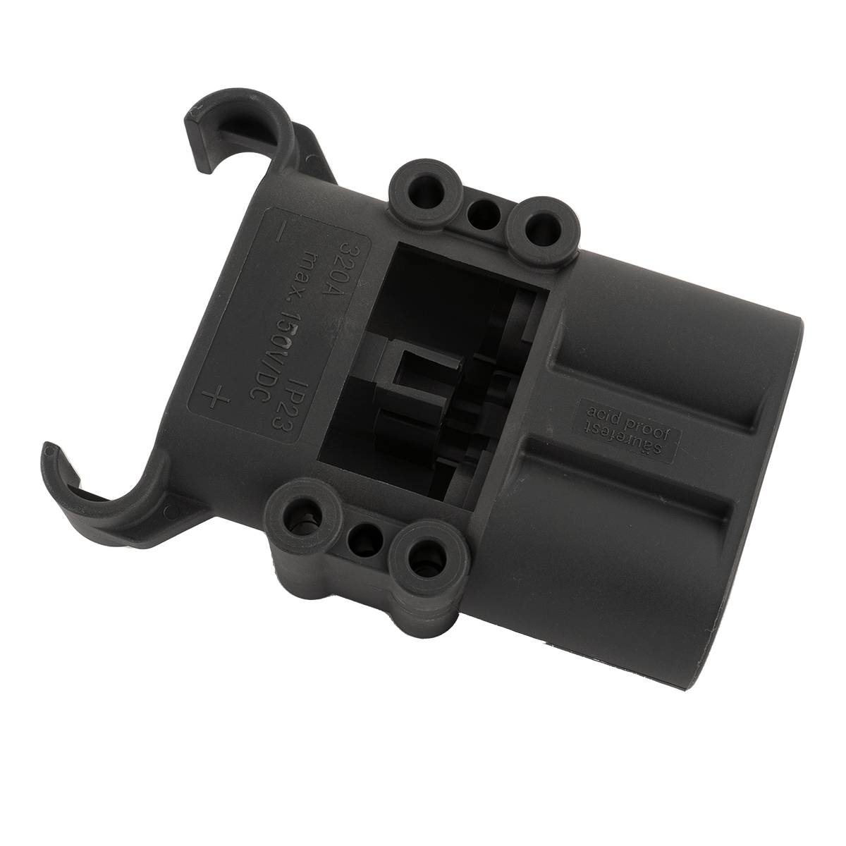 Q-Batteries Stecker Euro Din 320A 70mm² (Griff, Kodierstift grau, Hauptkontakt, Zugentlastung) 