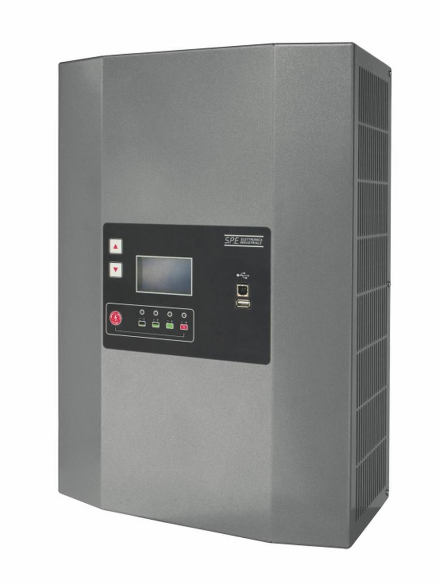 Q-Batteries energiesparendes Hochfrequenzladegerät 48V 75A by S.P.E. Charger GREEN4 - 1-phasig 230V ohne Stecker - Ladekennlinie : Nassbatterien / PZS