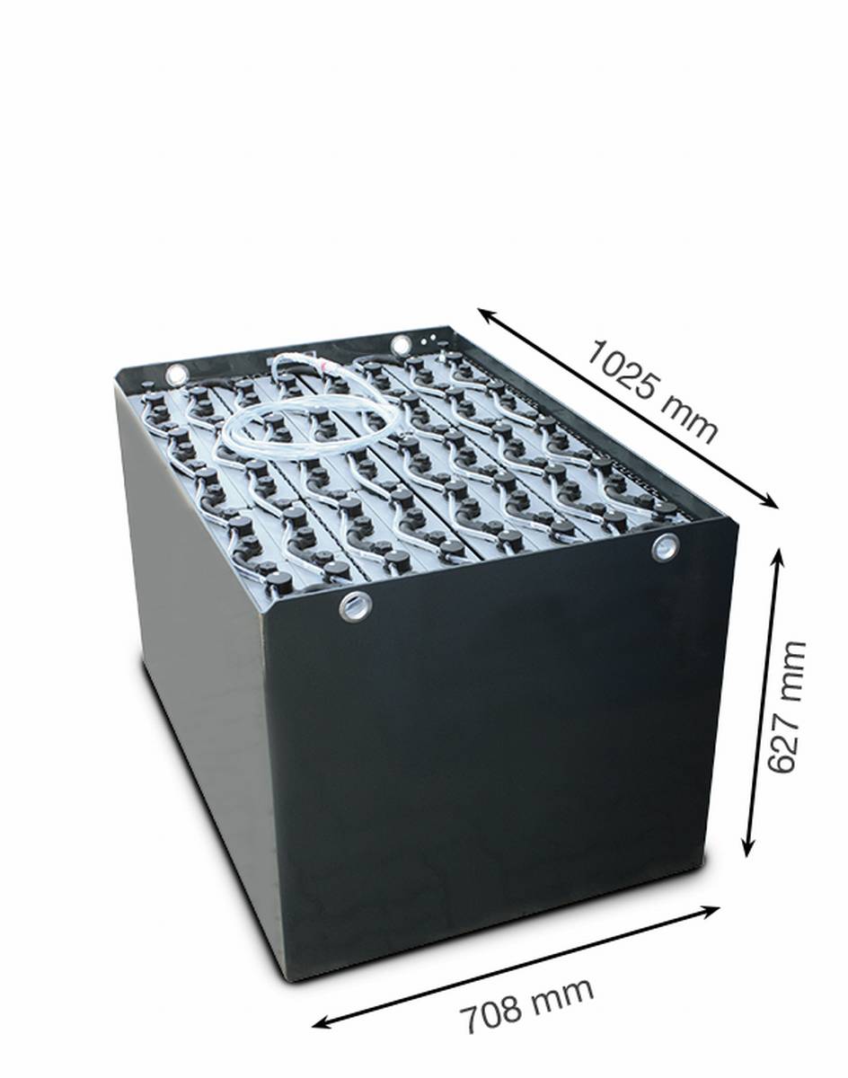 80V Gabelstaplerbatterie 4 PzS 460 Ah DIN A (1025 * 708 * 627mm L/B/H) Trog 57019017 inkl. Aquamatik von Q-Batteries