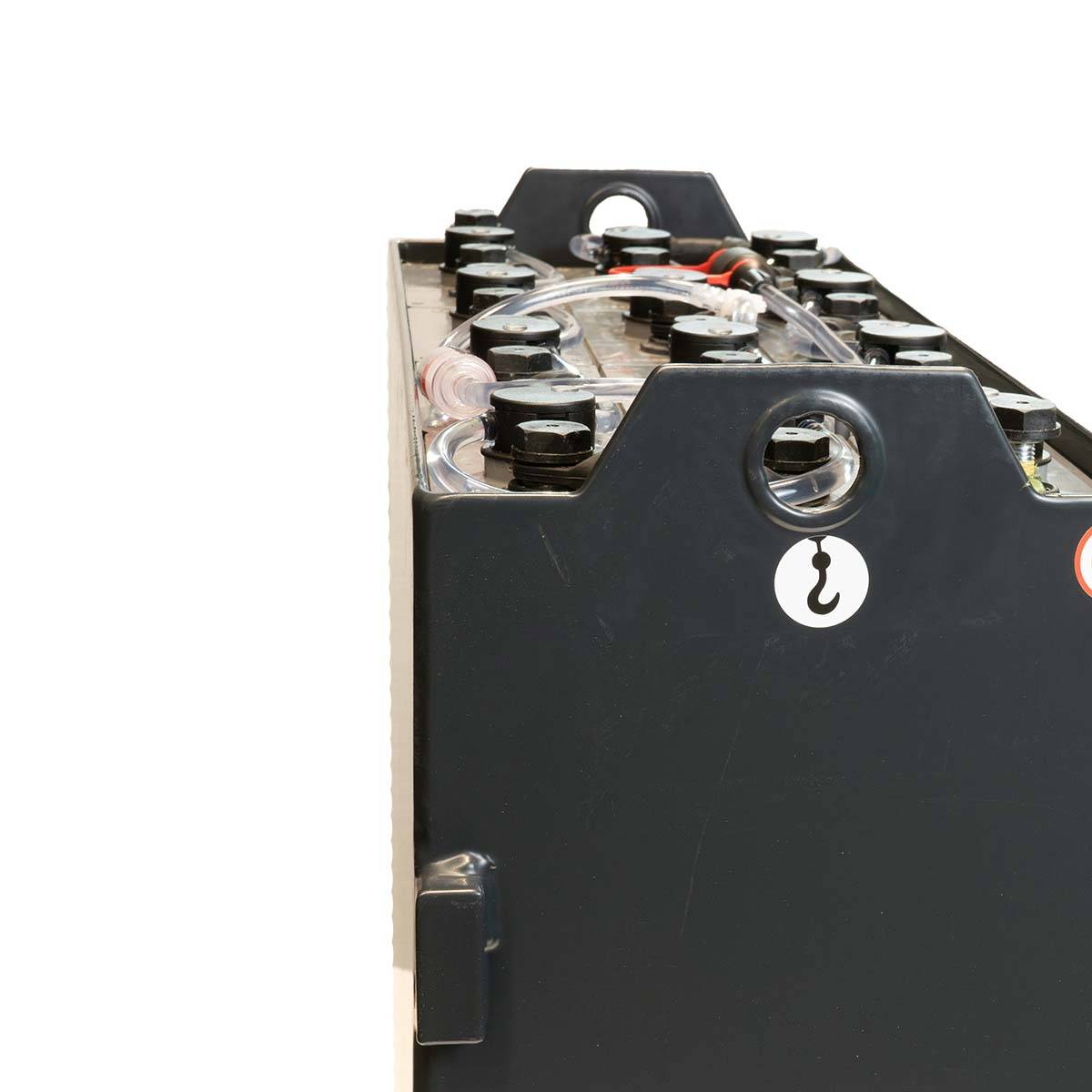 24V Gabelstaplerbatterie 4 PzB 300 Ah (643/673 * 243 * 568mm L/B/H) Trog 57314083 inkl. Aquamatik von Q-Batteries