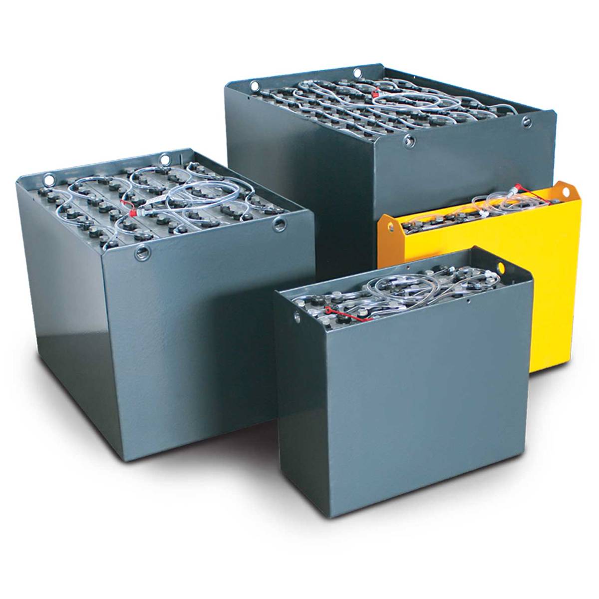 24V Heftruckbatterij 3 PzB 300 Ah (830 * 167 * 690mm L/B/H) Trog 57034094 inclusief Aquamatik van Q-Batteries