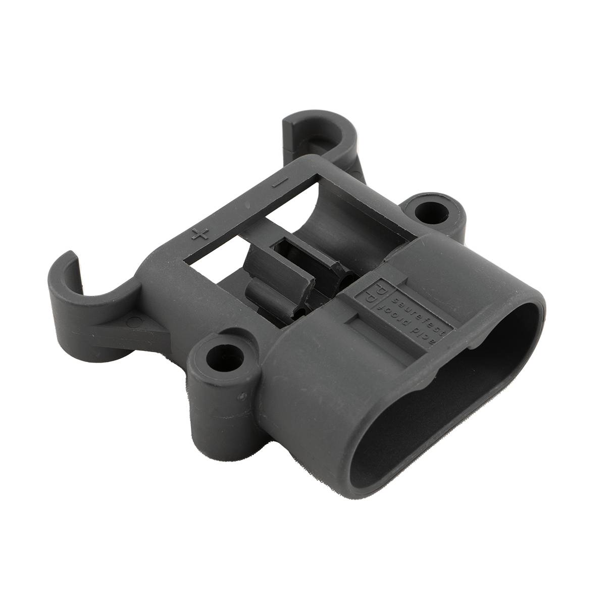 Q-Batteries Stecker Euro Din 80A 25mm² (Griff, Kodierstift grau, Hauptkontakt, Zugentlastung) 